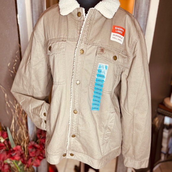 COLEMAN SHERPA LINED WORK WEAR TWILL JACKET - Picture 6 of 6